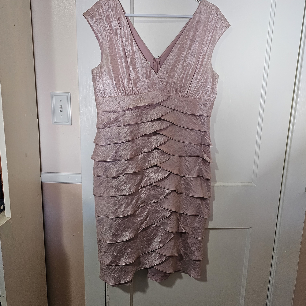 dressbarn Pink Layered Mini Dress